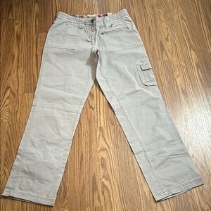 Women Casual Cargo Pants - Light grey